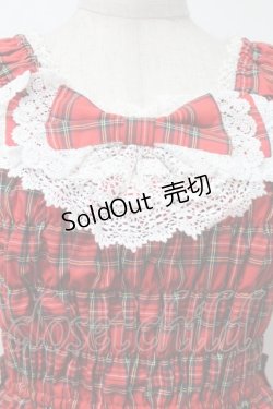 画像3: BABY,THE STARS SHINE BRIGHT / タータンチェックIシャーリングプリンセスジャンパースカート  赤 S-25-10-10-045-BA-OP-HR-ZS