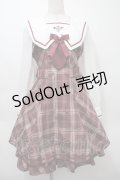 Amavel / Classical Confection チェックセーラーワンピース  ワイン S-25-10-10-046-CA-OP-AS-ZS