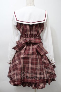 画像2: Amavel / Classical Confection チェックセーラーワンピース  ワイン S-25-10-10-046-CA-OP-AS-ZS