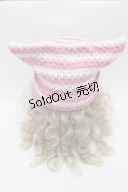 画像3: LOLITA / バイカラーニットハット  ピンクｘ白 S-25-10-10-008-LO-AC-HR-ZS