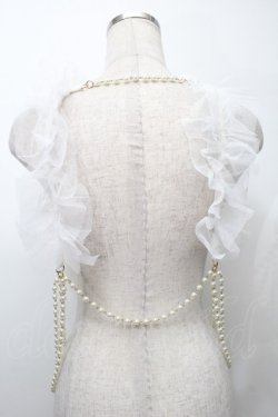 画像2: LOLITA / チュールｘパールハーネス  白 S-25-10-10-010-LO-AC-HR-ZS