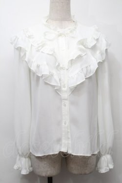 画像1: MILK / フリルブラウス  白 S-25-10-10-015-ML-BL-AS-ZS