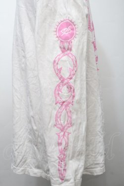 画像3: KRY CLOTHING / 「SUICIDE」ロングTシャツ  白ｘピンク S-25-10-10-019-EL-TS-HR-ZS
