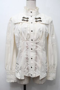 画像1: Ozz oneste / 刺繍ブラウス  ベージュ S-25-10-10-020-OO-BL-AS-ZS