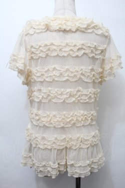 画像2: PINK HOUSE / ドットチュールブラウス  オフ S-25-10-10-021-LO-BL-AS-ZS