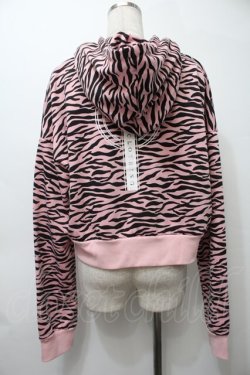 画像2: KRY CLOTHING / 「GAL」ショート丈パーカー  ピンクｘ黒 S-25-10-10-026-EL-TO-HR-ZS