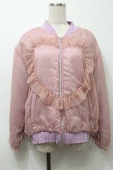 MILK / シュガーリー ブルゾン  ピンクｘラベンダー S-25-10-10-027-ML-JA-HR-ZS