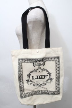 画像1: LIEF / プリントトートバッグ  アイボリー S-25-10-11-046-LO-BG-HR-ZS