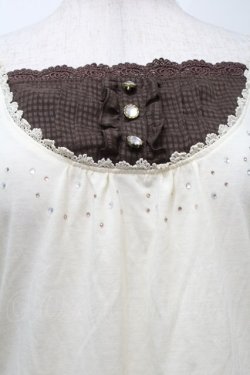 画像3: axes femme / 重ね着風切替プルオーバー  アイボリー S-25-10-11-054-AX-TO-HR-ZS