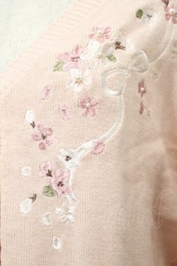 画像3: axes femme / SAKURA刺繍ショートカーディガン  ピンク S-25-10-11-056-AX-TO-HR-ZS