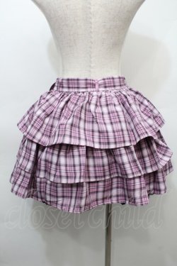 画像2: KRY CLOTHING / 「KAKAWARITAKUNAI」チェック柄ティアードスカート  ピンク S-25-10-11-060-EL-SK-HR-ZS