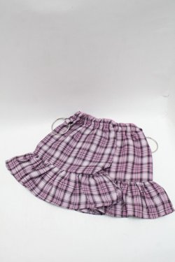画像4: KRY CLOTHING / 「KAKAWARITAKUNAI」チェック柄ティアードスカート  ピンク S-25-10-11-060-EL-SK-HR-ZS