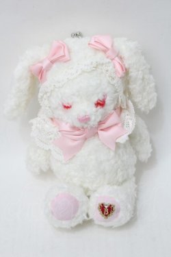 画像1: BABY,THE STARS SHINE BRIGHT / うさくみゃがま口BAGミニ  白ｘピンク S-25-10-11-003-BA-BG-HR-ZS