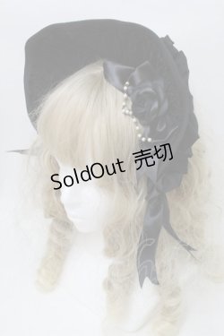 画像1: Innocent World / ハーフボンネットカチューシャ  黒 S-25-10-11-027-IW-AC-AS-ZS