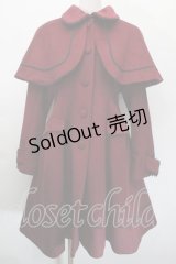 ATELIER PIERROT / ケープ付きコート  ワイン S-25-10-12-048-EL-CO-AS-ZS