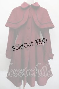 ATELIER PIERROT / ケープ付きコート  ワイン S-25-10-12-048-EL-CO-AS-ZS