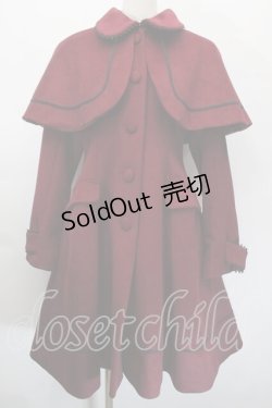 画像1: ATELIER PIERROT / ケープ付きコート  ワイン S-25-10-12-048-EL-CO-AS-ZS