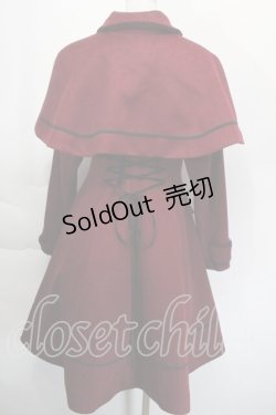 画像2: ATELIER PIERROT / ケープ付きコート  ワイン S-25-10-12-048-EL-CO-AS-ZS