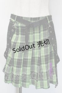 ACDC RAG / パステルグルーミーメッシュスカート  グリーン S-25-10-12-053-PU-SK-AS-ZS