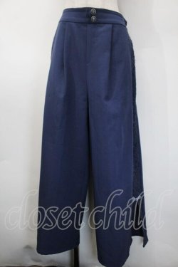 画像1: axes femme / 2WAYガウチョパンツ  ブルー S-25-10-12-054-AX-PA-HR-ZS