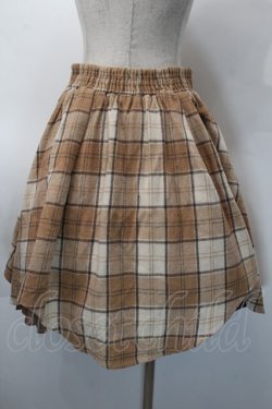 画像2: axes femme POETIQUE / 起毛チェックタックスカート  ベージュ S-25-10-12-057-AX-SK-HR-ZS