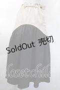NieR CLOTHING / バイカラーロングスカート  黒ｘベージュ S-25-10-12-059-PU-SK-HR-ZS