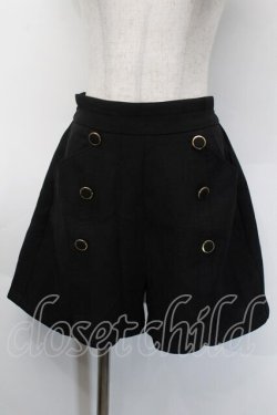 画像1: axes femme POETIQUE / 連ボタンキュロットパンツ  黒 S-25-10-12-061-AX-PA-HR-ZS