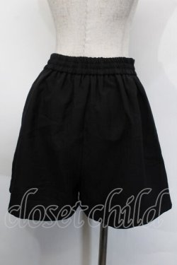 画像2: axes femme POETIQUE / 連ボタンキュロットパンツ  黒 S-25-10-12-061-AX-PA-HR-ZS