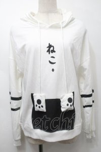 PUNK / フード付カットソー  白 S-25-10-12-014-PU-TO-AS-ZS