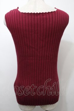 画像2: axes femme / リブタンクトップ  ワイン S-25-10-12-016-AX-TO-HR-ZS