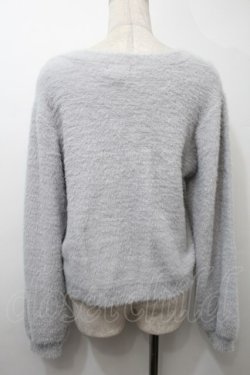 画像2: axes femme / リボン付フェザーニットカーディガン  グレー S-25-10-12-020-AX-TO-HR-ZS