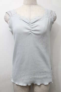 画像1: axes femme / リブタンクトップ  サックス S-25-10-12-027-AX-TO-HR-ZS