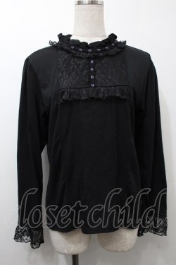 画像1: axes femme / はしごレーストップス  黒 S-25-10-12-028-AX-TO-HR-ZS