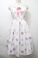 axes femme kawaii / ロージークロスジャンスカ  白 S-25-10-12-029-AX-OP-HR-ZS