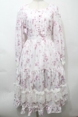 画像1: axes femme / SAKURAティアードワンピース  白 S-25-10-12-033-AX-OP-HR-ZS