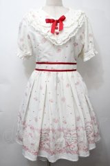 LIZ LISA / ラブレターラビット柄ワンピース  オフ S-25-10-12-034-LO-OP-AS-ZS