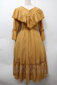 axes femme kawaii / シャルロットワンピース  からし S-25-10-12-036-AX-OP-HR-ZS