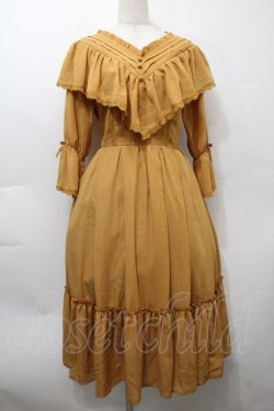 画像1: axes femme kawaii / シャルロットワンピース  からし S-25-10-12-036-AX-OP-HR-ZS
