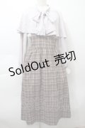 axes femme / ケープ襟ドッキングワンピース  ブラウン S-25-10-12-038-AX-OP-HR-ZS