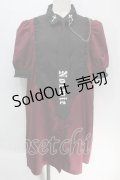 NOEMIE / ネクタイ付き5分袖ゴシックフリルブラウス  ワイン S-25-10-14-013-LO-BL-HR-ZS