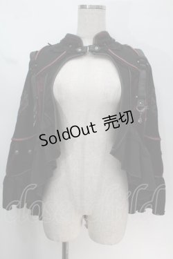 画像1: Ozz oneste / フリルケープ  黒 S-25-10-14-020-OO-CO-AS-ZS