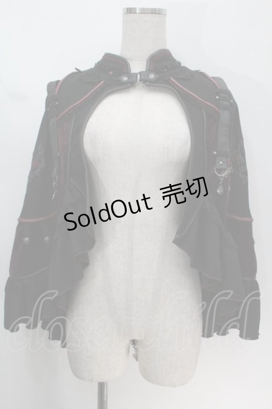 画像1: Ozz oneste / フリルケープ  黒 S-25-10-14-020-OO-CO-AS-ZS (1)