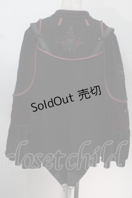 画像2: Ozz oneste / フリルケープ  黒 S-25-10-14-020-OO-CO-AS-ZS (2)