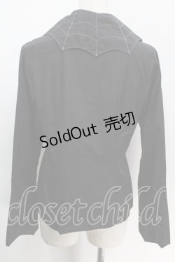 画像2: PEACE NOW / 蜘蛛の巣襟ブラウス  黒 S-25-10-14-022-PU-BL-HR-ZS