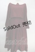 m petit by misako / マイメロワッペン付きワンピース  ワイン S-25-10-14-030-LO-OP-HR-ZS