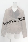 axes femme POETIQUE / ハート襟ジャガードジャケット  ブラウン S-25-10-14-032-AX-JA-HR-ZS