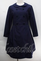 Fi.n.t / GIGIストライプワンピース  紺 S-25-10-14-036-CA-OP-HR-ZT333