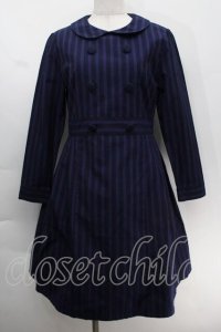 Fi.n.t / GIGIストライプワンピース  紺 S-25-10-14-036-CA-OP-HR-ZT333