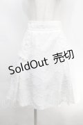 【SALE】LODISPOTTO / 花刺 フレアスカート  白 S-25-10-14-047-LO-SK-HR-ZT269