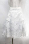 画像1: 【SALE】LODISPOTTO / 花刺 フレアスカート  白 S-25-10-14-047-LO-SK-HR-ZT269 (1)